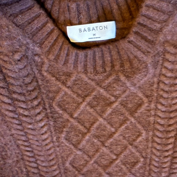 Babaton Dark Brown Cable Knit Sweater - Picture 12 of 13
